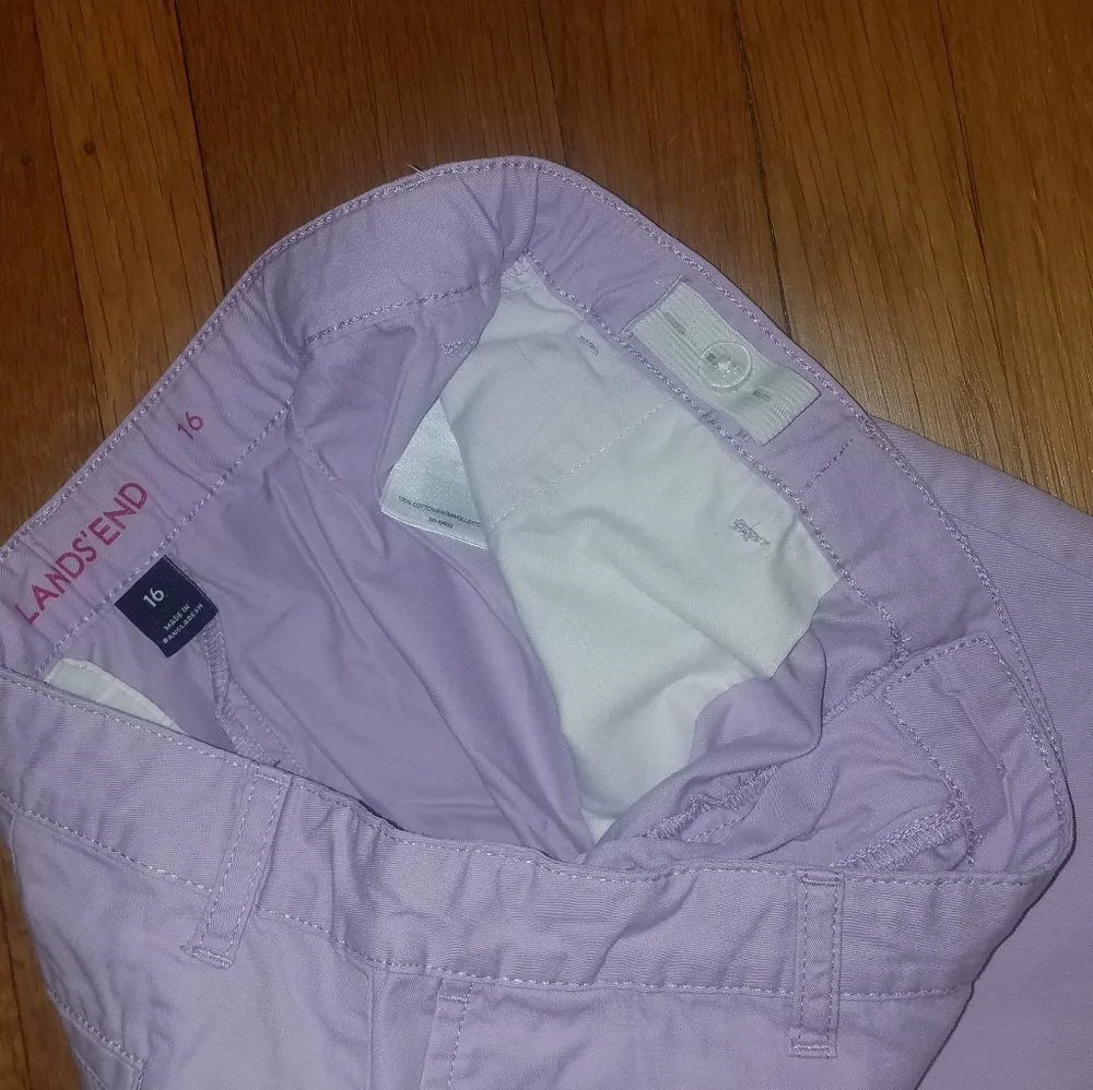 Lands End lavender cotton shorts.